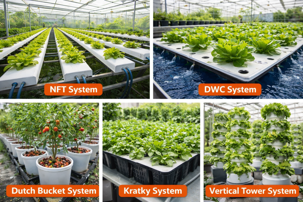 GrowYukti guide to choosing the best hydroponic system for home gardening and commercial farming in India.